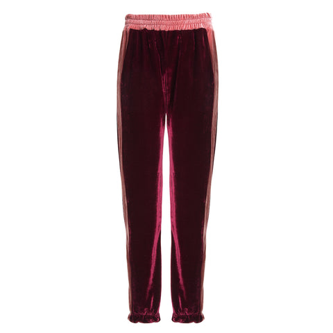 Calça Serena Bordô com Rosa